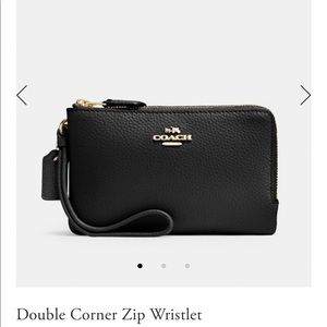 Coach Double Corner Zip Wristlet